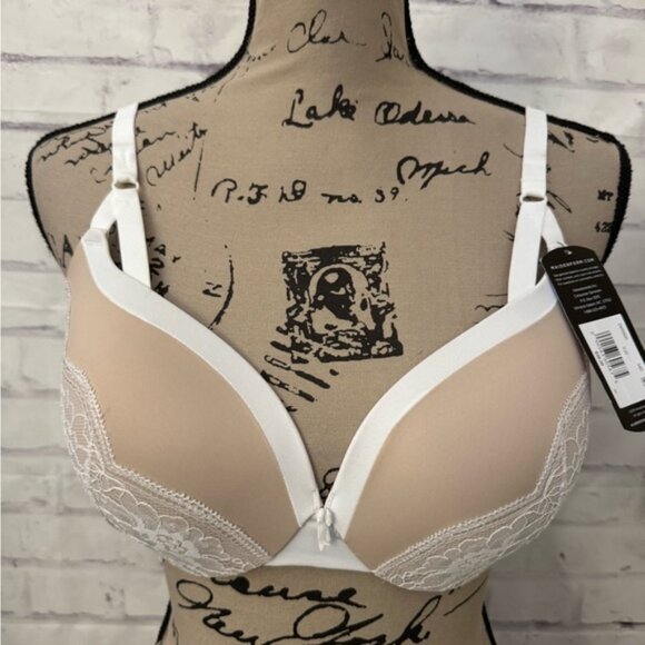Maidenform Bra 34D Love The Lift Push Up And In‎ White Beige DM9900 New - Picture 1 of 9